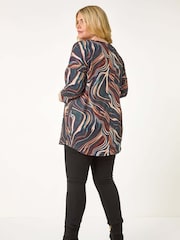 Túnica Roman com decote V-Neck e Tunicfrontais - Imagem 3 de 5