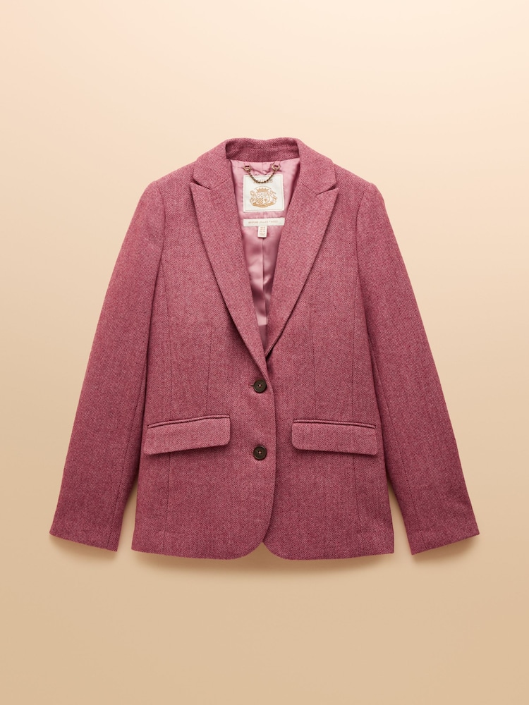 Aspley Pink Wool RichTweed Blazer - Image 9 of 9