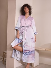 Pink Scene Lightweight Dressing Gown - Image 1 of 5