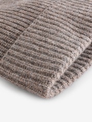 Jigsaw Cream Wool Cashmere Blend Winter Beanie - Image 2 of 3