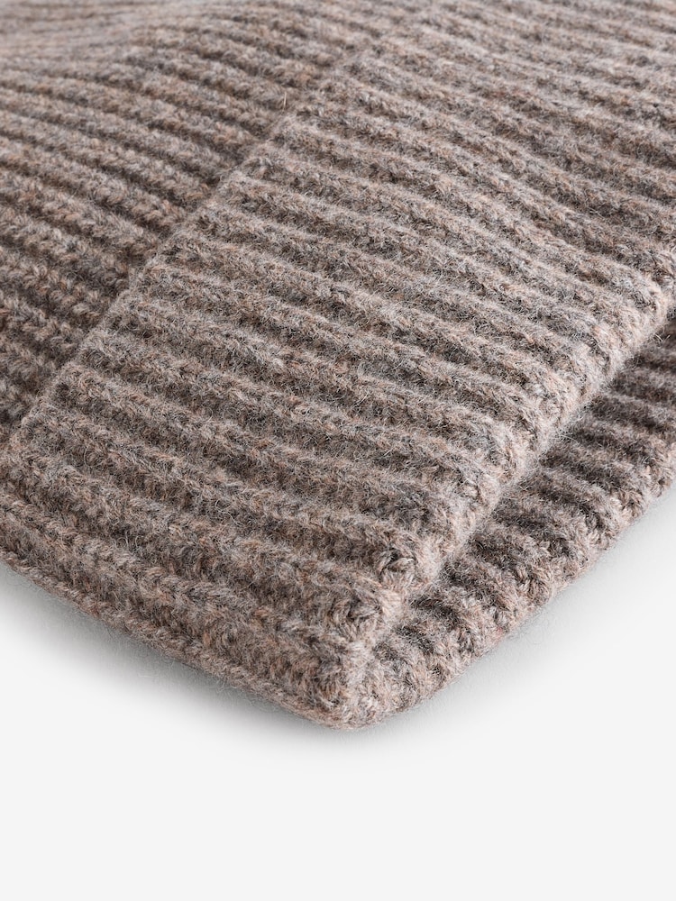 Jigsaw Cream Wool Cashmere Blend Winter Beanie - Image 2 of 3