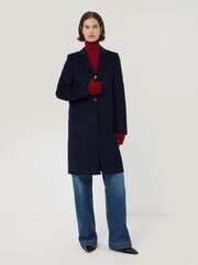 Jigsaw Red Wool Cashmere Blend Mittens - Image 2 of 4