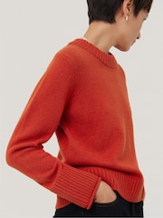 Jigsaw Orange Wool Cashmere Blend Jumper - Image 2 of 5