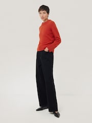 Jigsaw Orange Wool Cashmere Blend Jumper - Image 3 of 5