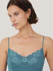 Jigsaw Blue Modal Lace Vest - Image 2 of 7