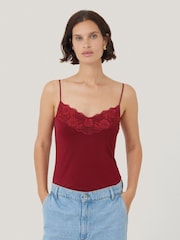 Jigsaw Red Modal Lace Vest - Image 1 of 7