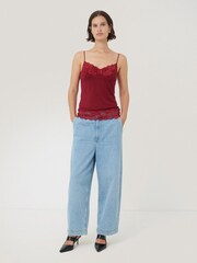 Jigsaw Red Modal Lace Vest - Image 3 of 7