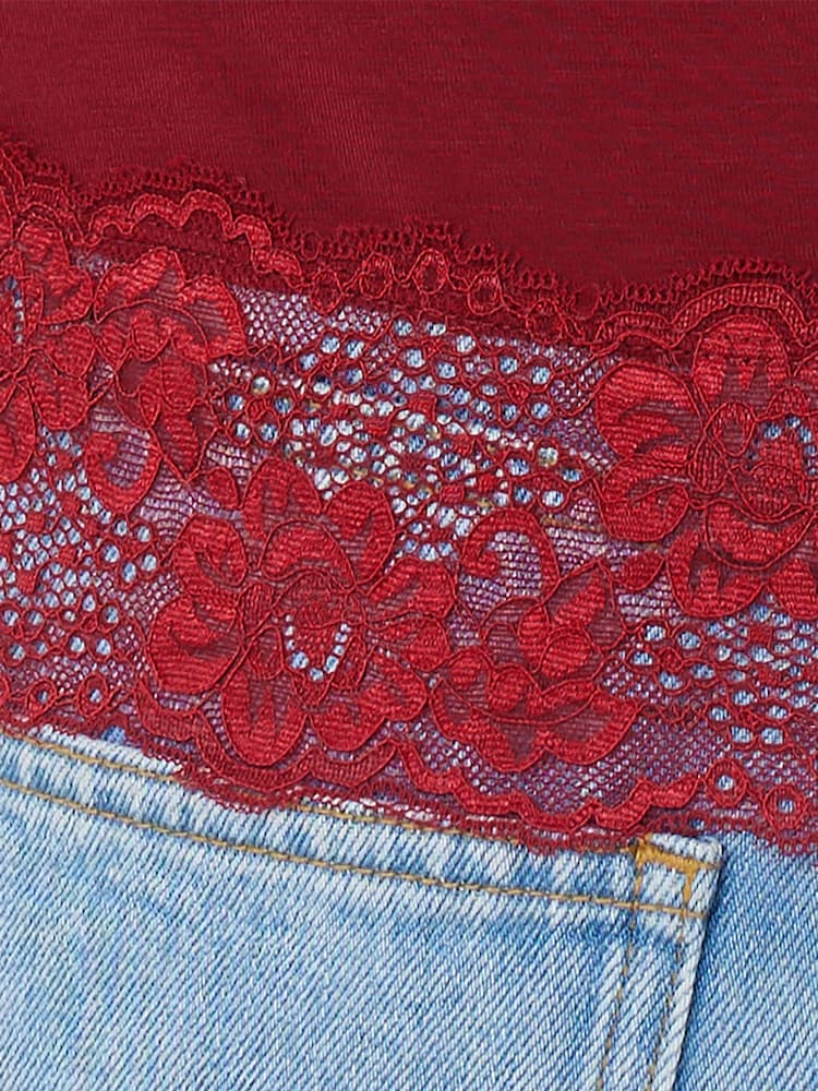 Jigsaw Red Modal Lace Vest - Image 7 of 7