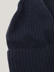 Jigsaw Blue Wool Cashmere Blend Winter Beanie - Image 2 of 4