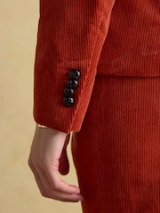 Fernhill Orange Corduroy Double Breasted Blazer - Image 10 of 12