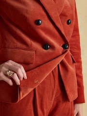 Fernhill Orange Corduroy Double Breasted Blazer - Image 4 of 12