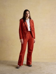 Fernhill Orange Corduroy Double Breasted Blazer - Image 5 of 12