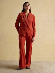 Fernhill Orange Corduroy Double Breasted Blazer - Image 8 of 12