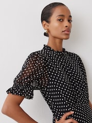 Шифоновое платье миди в горошек Finery Camille - Image 4 of 4