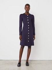 Finery Navy Blake Ponte Jersey Midi Dress - Image 1 of 4