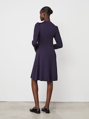 Finery Navy Blake Ponte Jersey Midi Dress - Image 2 of 4