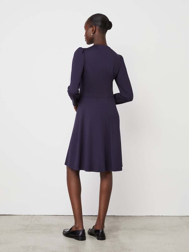 Finery Navy Blake Ponte Jersey Midi Dress - Image 2 of 4