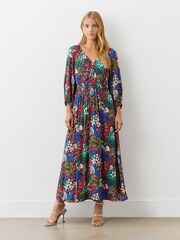 Finery Red Piper Heavy Crepe Midi Dress - Image 1 of 4