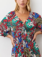 Finery Red Piper Heavy Crepe Midi Dress - Image 3 of 4