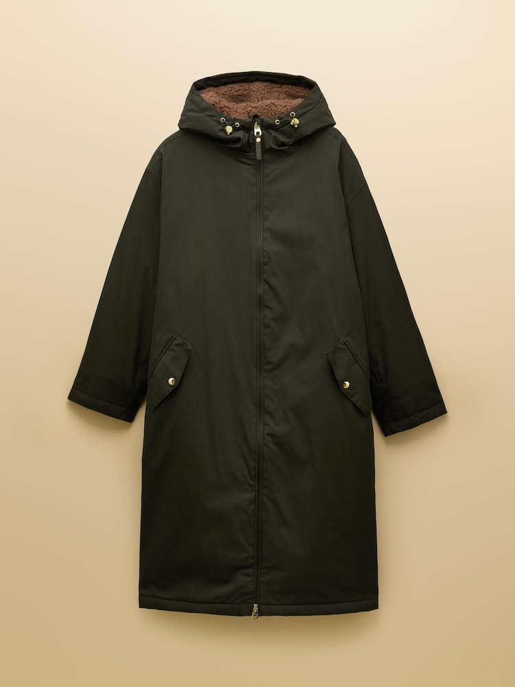 Joules Coverall Green Longline Fleece Lined Waterproof Coat - Image 12 of 12 Joules Coverall Green Longline Fleece Lined Waterproof Coat - Image 12 of 12