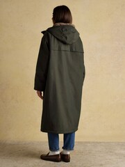 Verde - Joules Coverall Longline Fleece Lined Waterproof Coat - Imagem 2 de 12