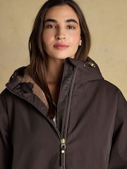 Castanho - Joules Coverall Longline Fleece Lined Waterproof Coat - Imagem 11 de 16