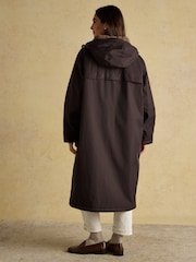 Castanho - Joules Coverall Longline Fleece Lined Waterproof Coat - Imagem 7 de 16