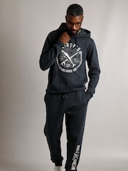 Weird Fish Blue Ainsley  Branded Premium Joggers - Image 3 of 7