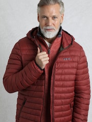 Weird Fish Red Flete Lightweight Showerproof Padded Jacket - Image 3 of 8