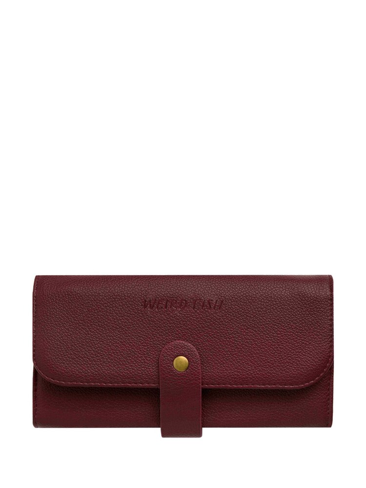 Weird Fish Red Almila Plain Vegan Leather Purse - Image 1 of 3