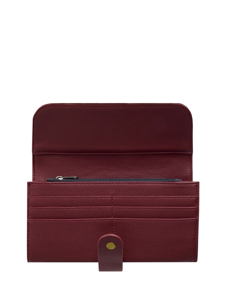 Weird Fish Red Almila Plain Vegan Leather Purse - Image 3 of 3