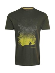 Weird Fish Green Dark Sky 100% Cotton Graphic T-Shirt - Image 6 of 7