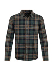 Weird Fish Brown Chester Long Sleeves Flannel Heritage Flannel Check 100% Organic Cotton Shirt - Image 7 of 8