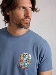 Weird Fish Blue Fawlty Trouters Heritage Wash Artist 100% Cotton T-Shirt - Image 2 of 7