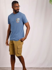 Weird Fish Blue Fawlty Trouters Heritage Wash Artist 100% Cotton T-Shirt - Image 5 of 7