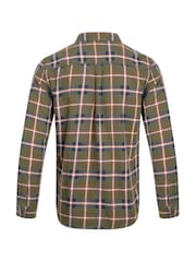 Weird Fish Green Chester Long Sleeves Flannel Heritage Flannel Check 100% Organic Cotton Shirt - Image 8 of 8