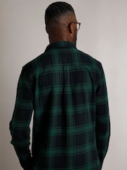 Weird Fish Blue Chester Long Sleeves Flannel Heritage Flannel Check 100% Organic Cotton Shirt - Image 3 of 8