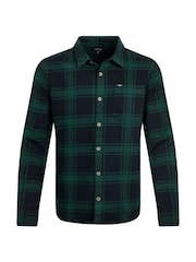 Weird Fish Blue Chester Long Sleeves Flannel Heritage Flannel Check 100% Organic Cotton Shirt - Image 7 of 8