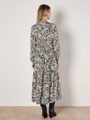 Apricot Natural Camo Floral Tiered Midaxi Dress - Image 4 of 5
