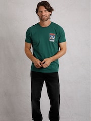 Weird Fish Green Weird Fish Quack To The Future Heritage Wash Artist 100% Cotton T-Shirt - Image 2 of 7