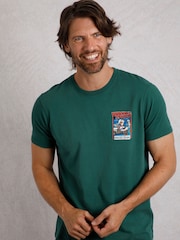 Weird Fish Green Weird Fish Quack To The Future Heritage Wash Artist 100% Cotton T-Shirt - Image 3 of 7
