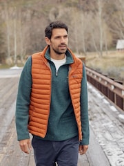 Weird Fish Orange Langtree Lightweight Showerproof Padded Gilet - Image 1 of 4