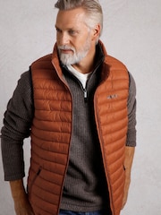 Weird Fish Orange Langtree Lightweight Showerproof Padded Gilet - Image 2 of 4