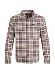 Weird Fish Brown Laurence Long Sleeves 100% Cotton Check Shirt - Image 6 of 7