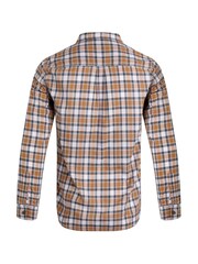 Weird Fish Brown Laurence Long Sleeves 100% Cotton Check Shirt - Image 7 of 7