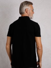 Чорний - Weird Fish Miles Pique 100% Cotton Polo Shirt - Image 2 of 6