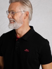 Чорний - Weird Fish Miles Pique 100% Cotton Polo Shirt - Image 4 of 6