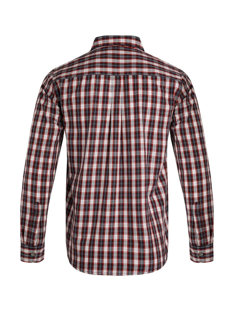 Weird Fish Blue Weird Fish Lando Long Sleeve 100% Cotton Check Shirt - Image 6 of 6