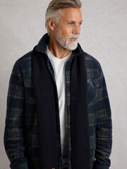 Weird Fish Blue Stornoway Cosy Solid Scarf - Image 1 of 4