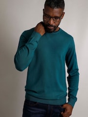 Weird Fish Blue Noah Crew Neck Jumper - Image 1 of 3